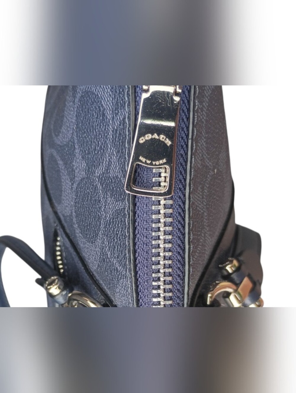 NWOT Coach Signature Prairie Navy Blue Satchel 2022 - Picture 8 of 16